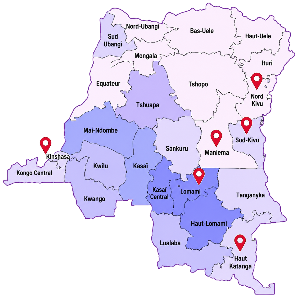 Localisation CREDE ONG RDC
